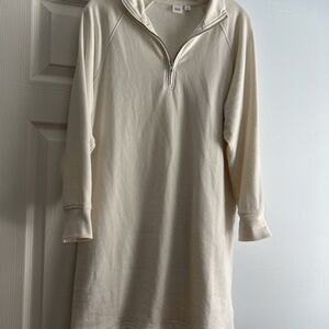 GAP Cream Long Sleeve Dress